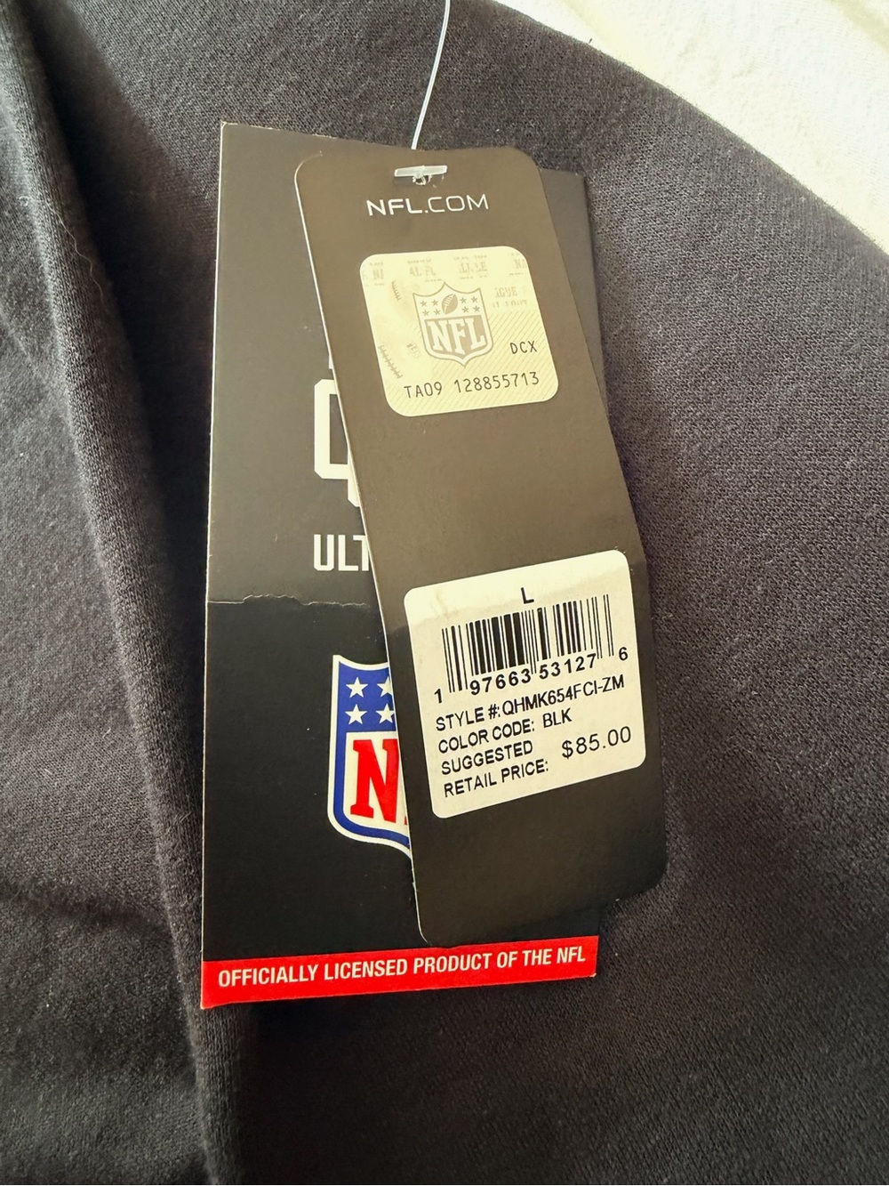 Ultra Game NFL Cincinnati Bengals Black Hoodie Sweatshirt Applique Logo NWT L - Picture 4 of 5